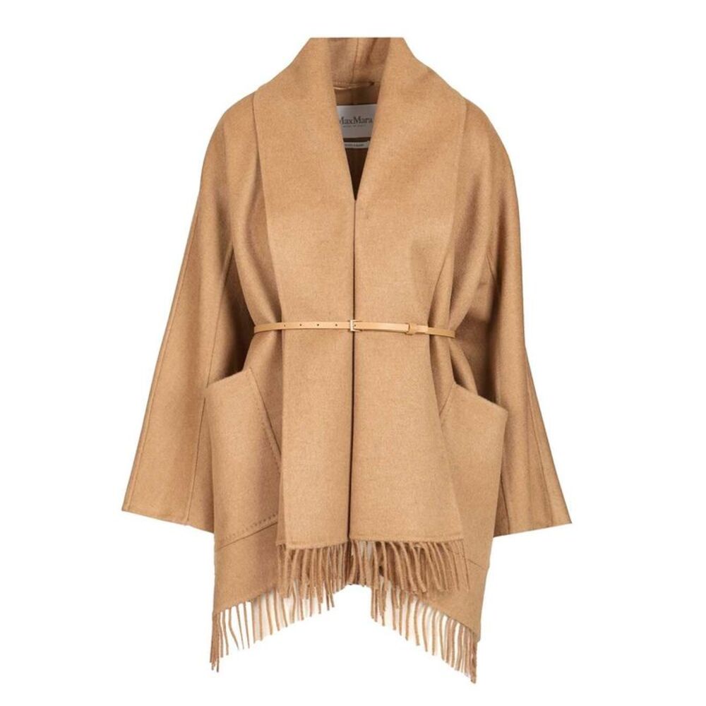 Max Mara Women Camel Cardigan Coat